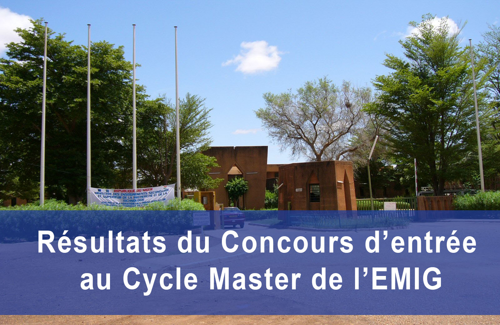 Résultats concours d'entrée au Cycle Master de l'EMIG